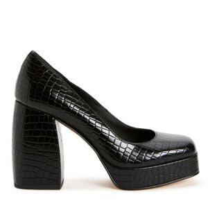 Katy Perry Collections Black Croc Heels